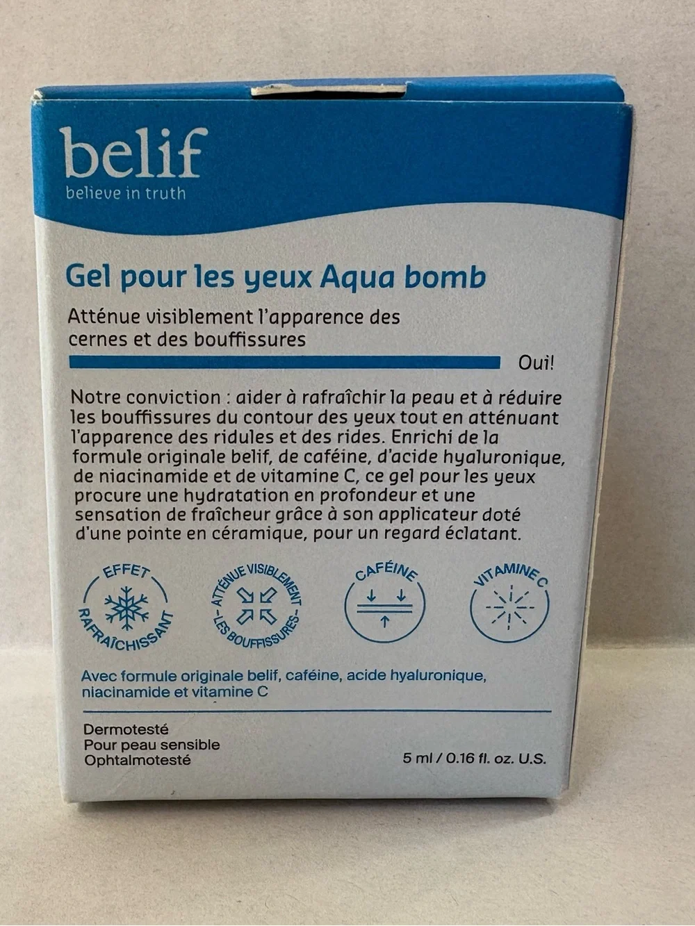 belif Moisturizing Eye Bomb with Peptide and Ceramide